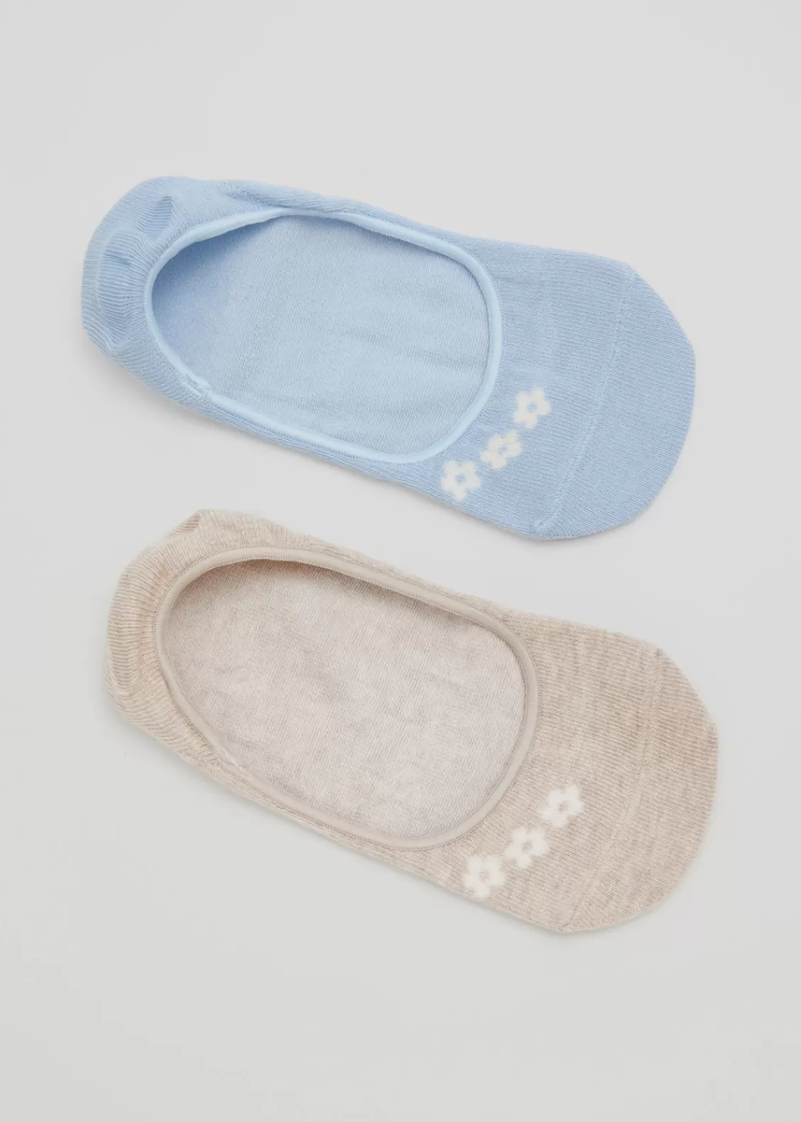 & Other Stories Lingerie | 2-Pack Footie Socks Baby Blue/Ecru