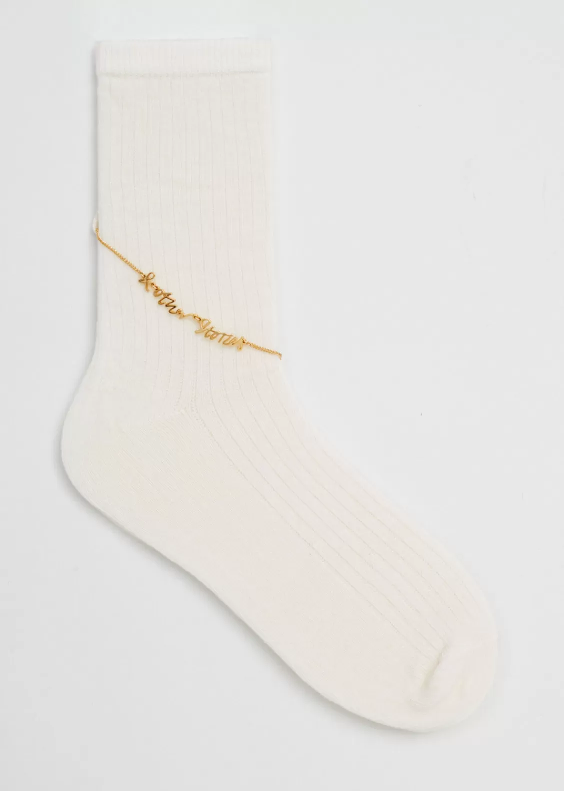 & Other Stories Lingerie | Anklet Embellished Socks Ivory