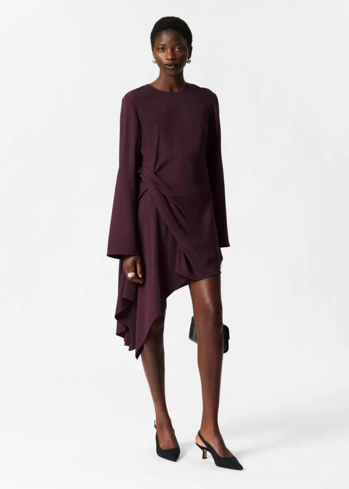 & Other Stories Dresses | Asymmetric Mini Dress Purple