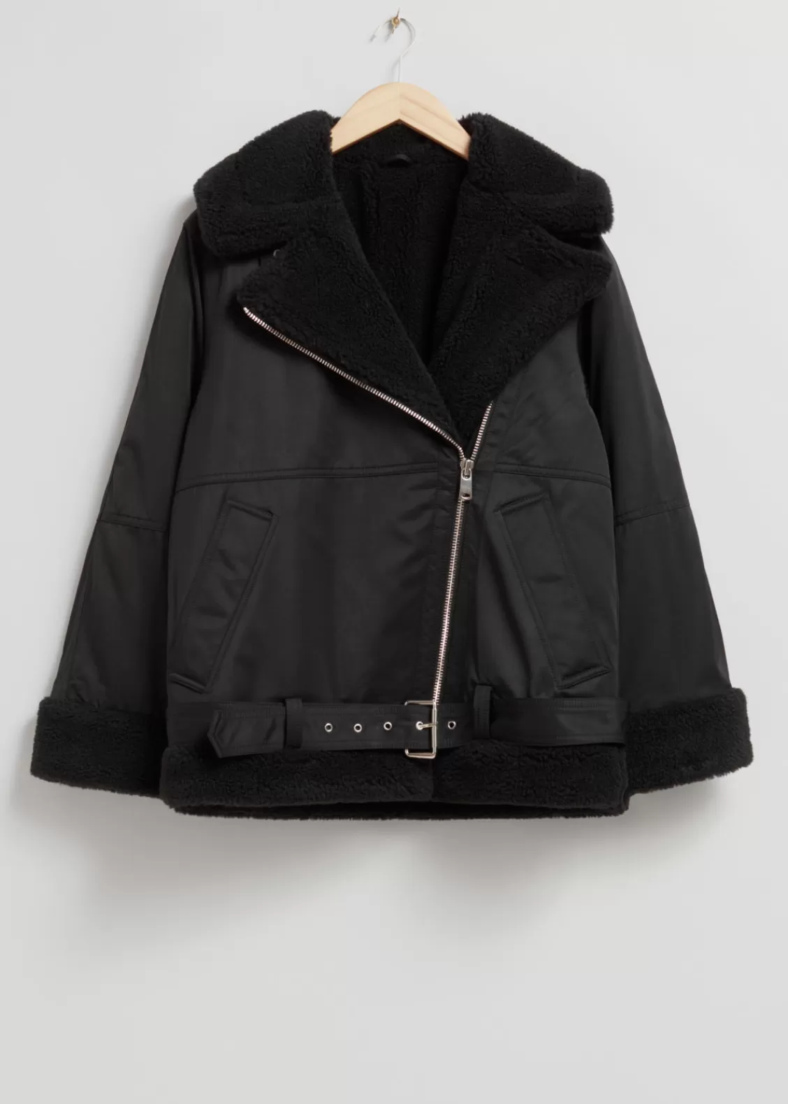 & Other Stories Outerwear | Aviator Jacket Black