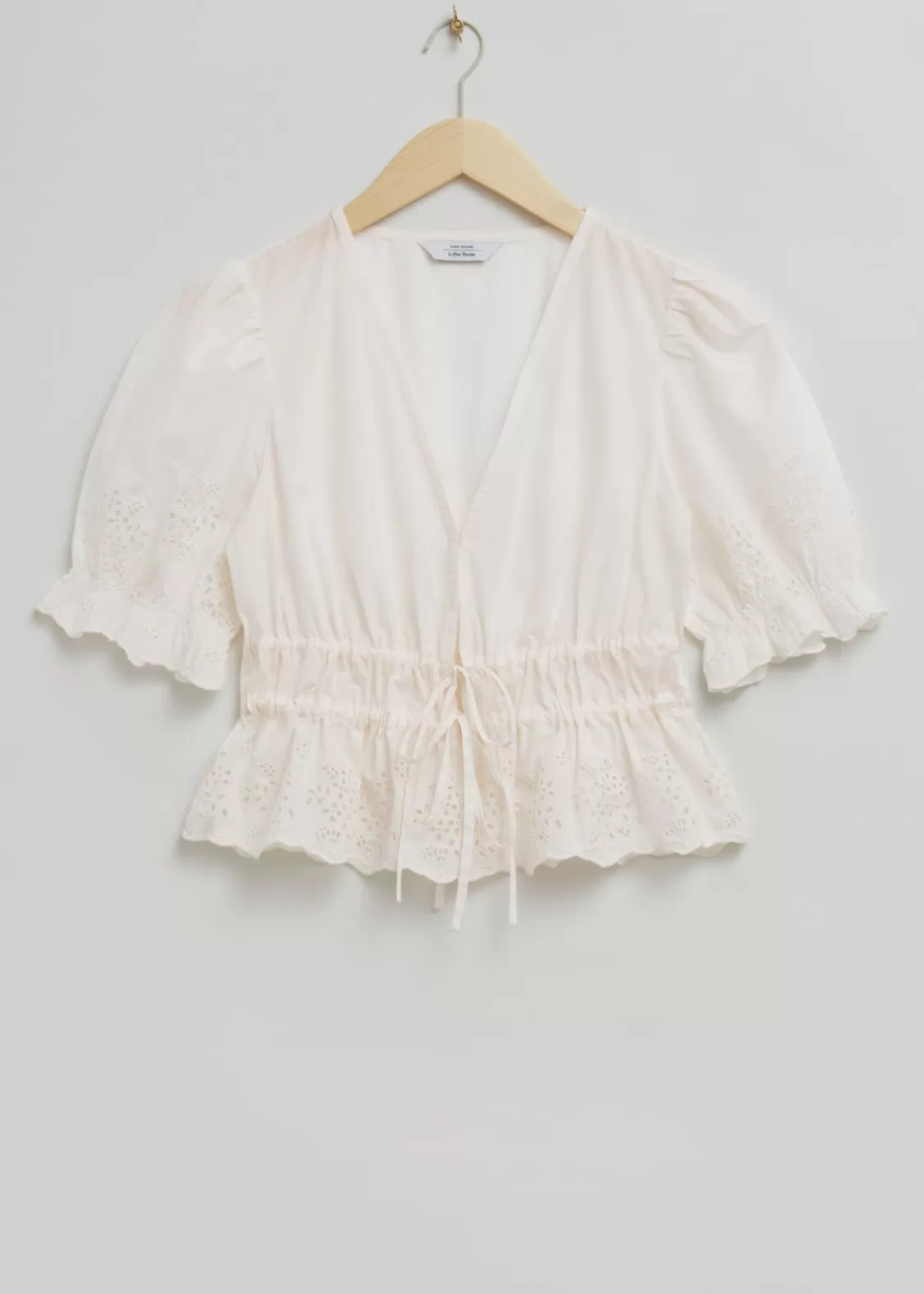 & Other Stories Blouses & Shirts | Broderie Anglaise Puff Sleeve Blouse