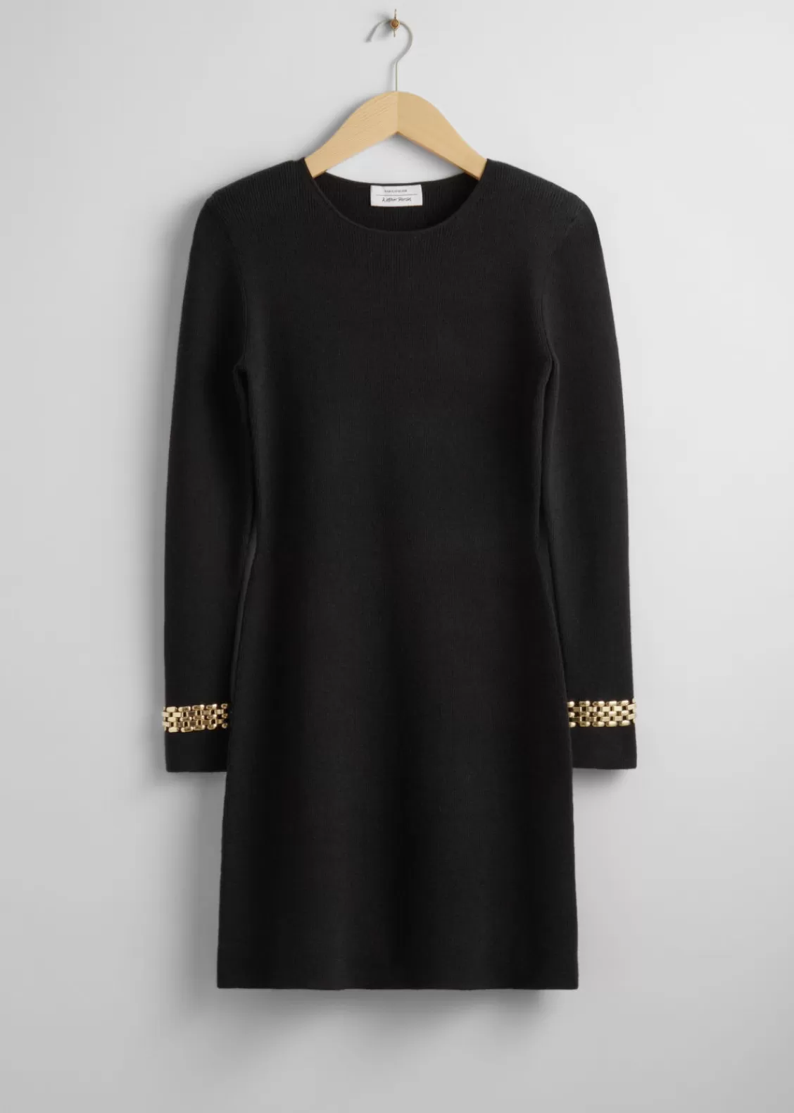 & Other Stories Dresses | Sweaters & Knits | Chain-Cuff Mini Dress Black