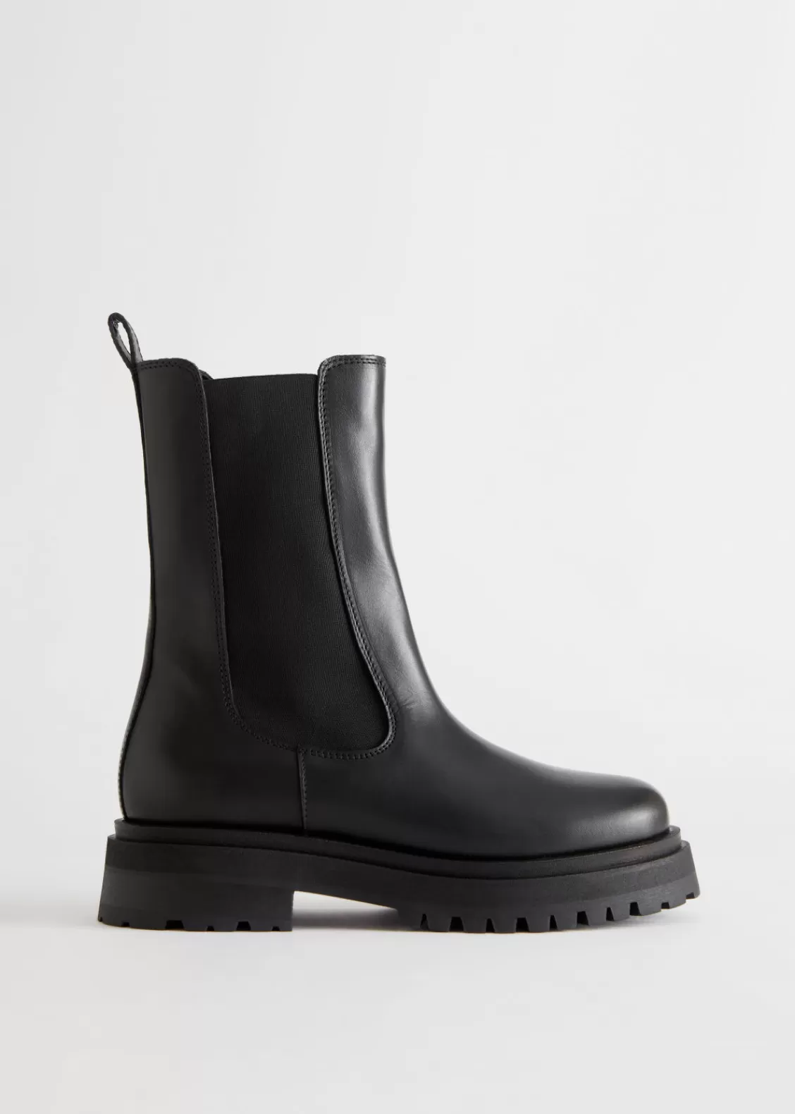 & Other Stories Boots | Chunky Chelsea Leather Boots Black