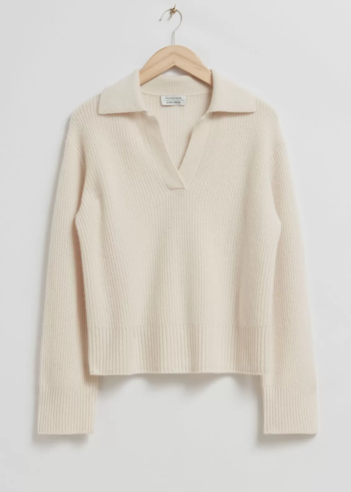 & Other Stories Sweaters & Knits | Collared Cashmere Sweater Cream