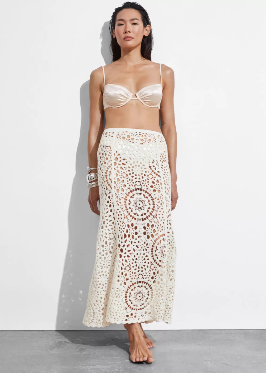 & Other Stories Sets & Suits | Skirts | Crocheted Midi Skirt White