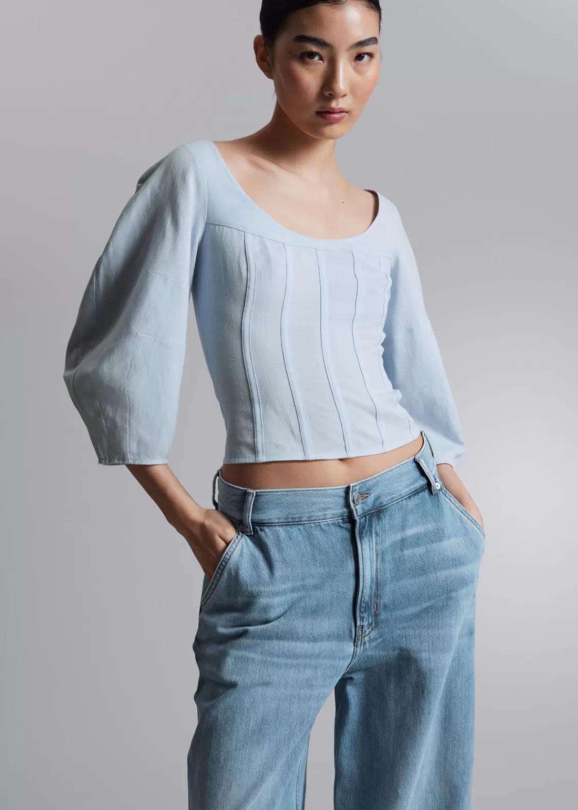 & Other Stories Blouses & Shirts | Cropped Corset Blouse