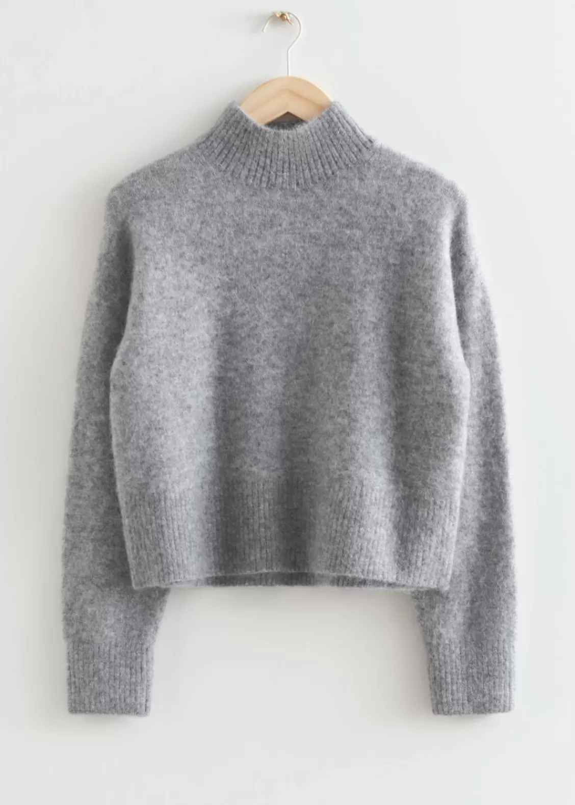 & Other Stories Sweaters & Knits | Cropped Mock Neck Knit Sweater