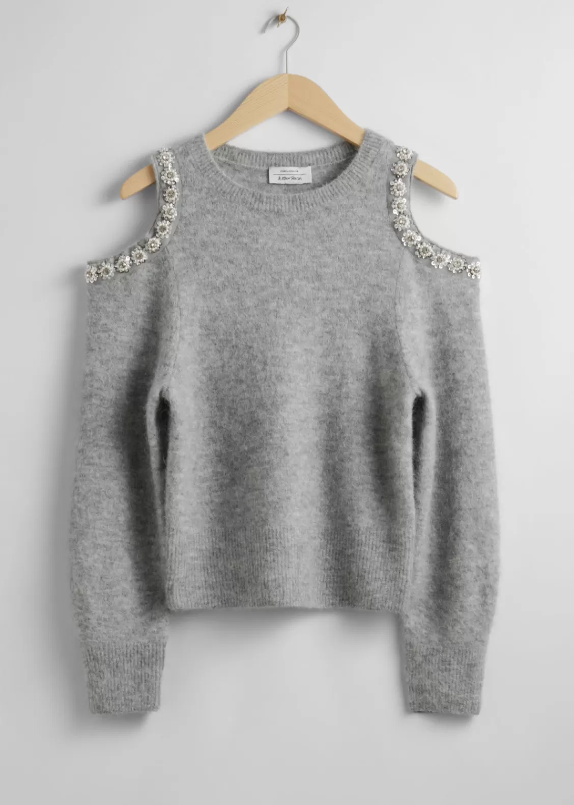 & Other Stories Sweaters & Knits | Cut-Out Knit Sweater Grey Melange