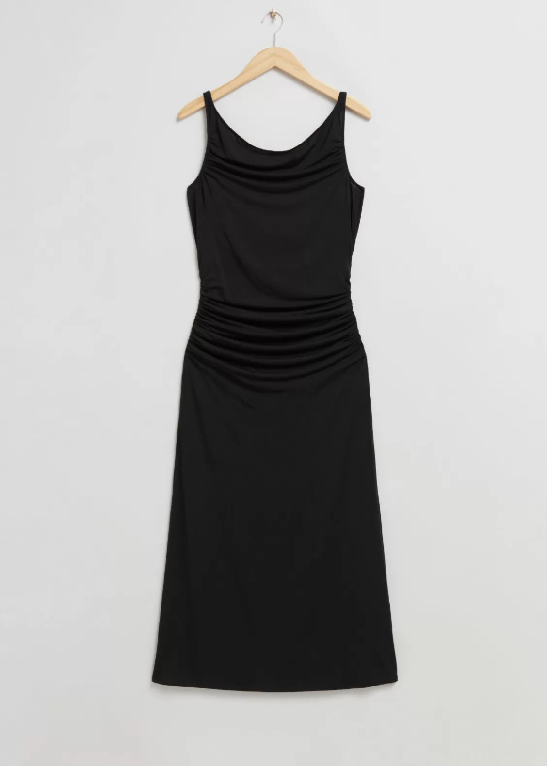 & Other Stories Dresses | Draped Cowl Neck Midi Dress