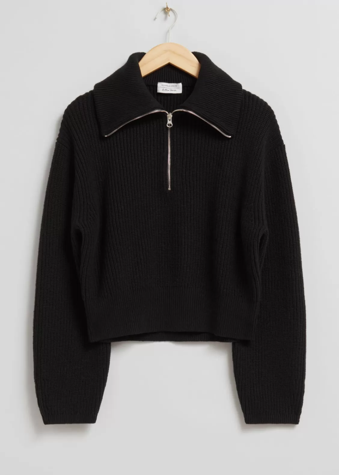 & Other Stories Sweaters & Knits | Half-Zip Knit Sweater Black