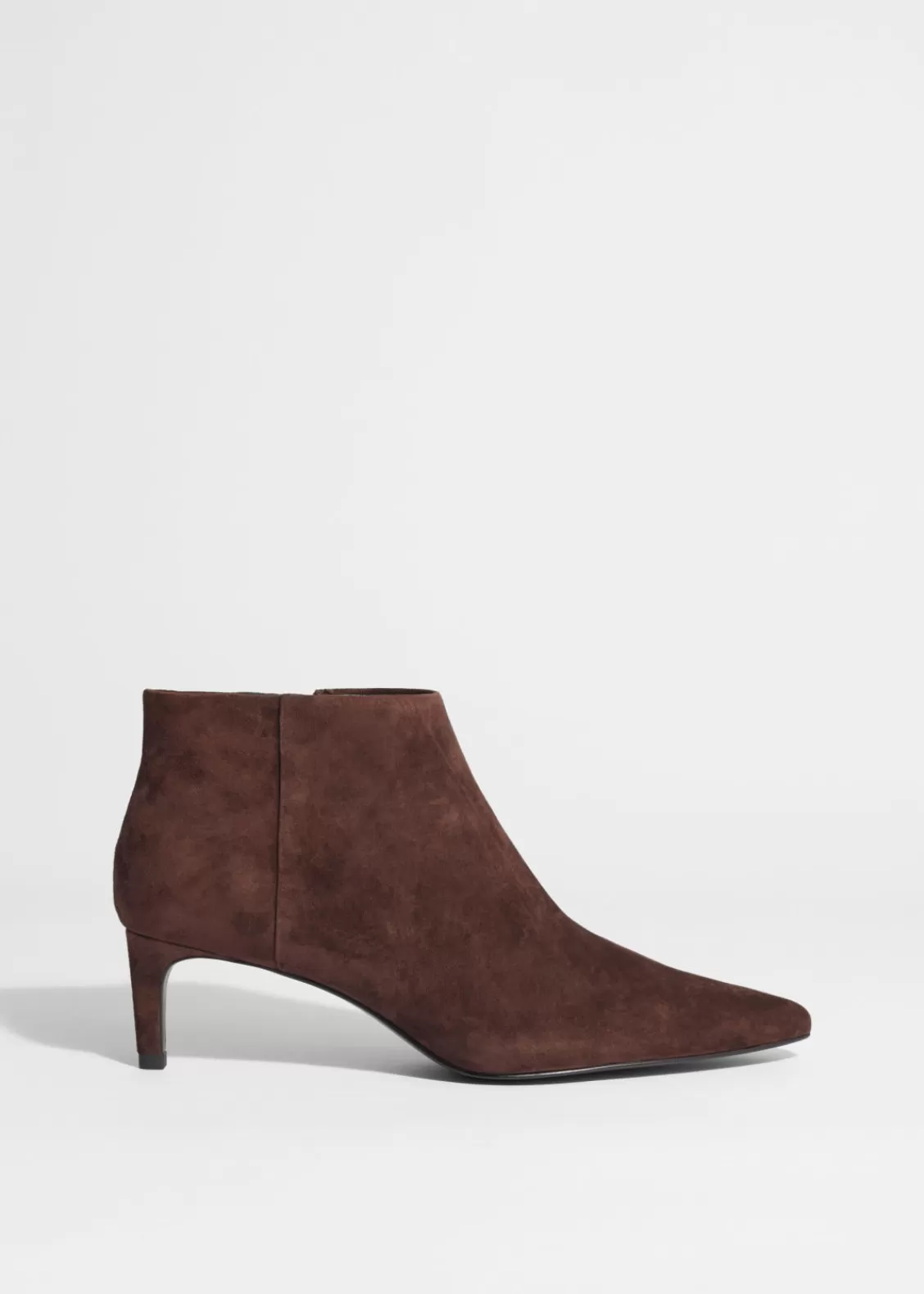 & Other Stories Boots | Heeled Ankle Boots Brown Suede