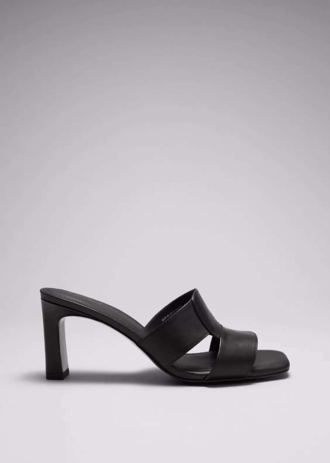 & Other Stories Heels | Sandals | Heeled Leather Mules Black