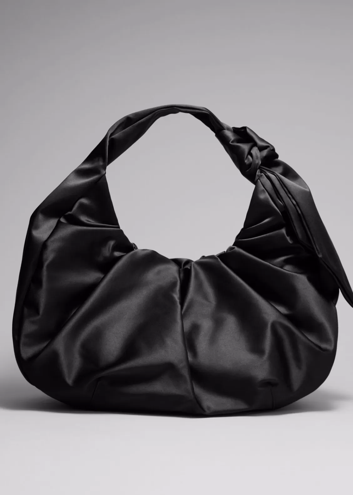 & Other Stories Shoulder Bags | Large Satin Shoulder Bag Black