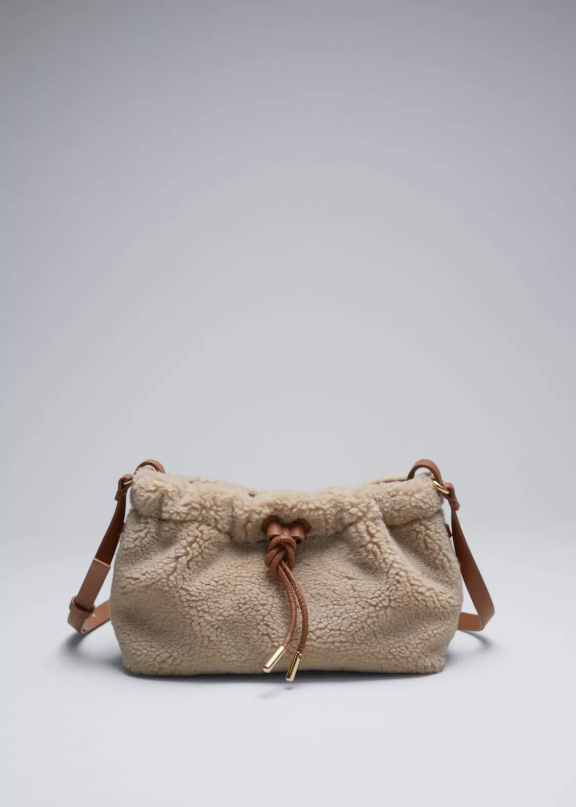 & Other Stories Shoulder Bags | Leather-Trimmed Pile Bag Beige