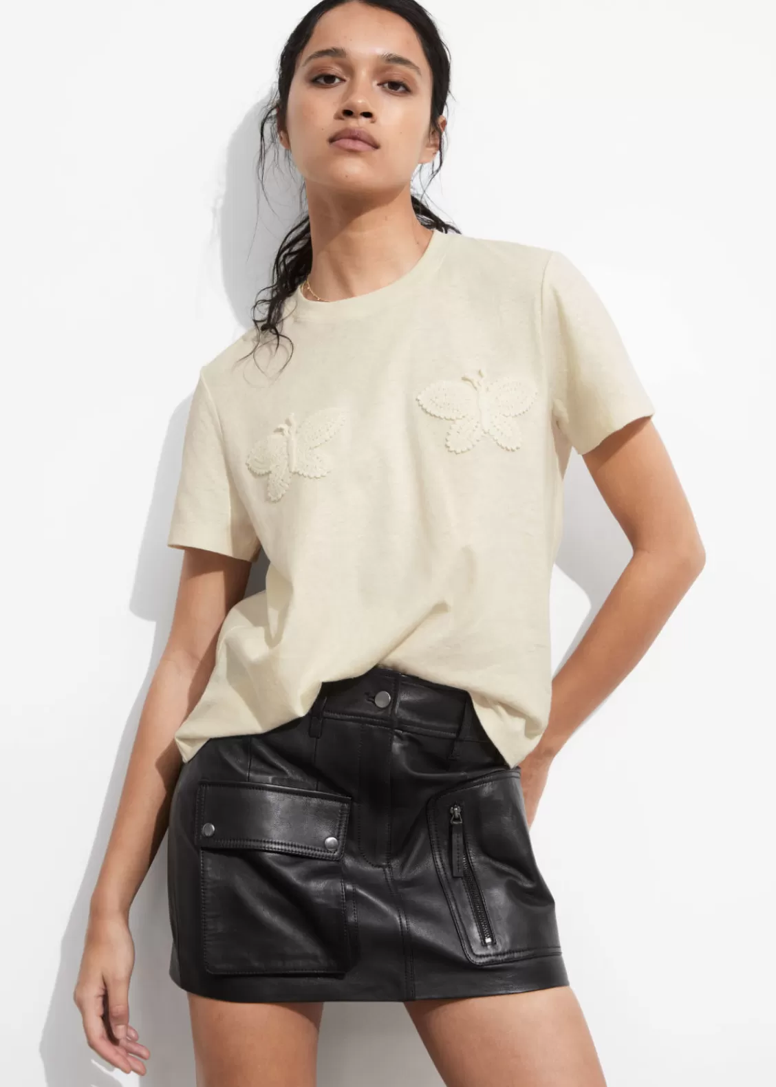 & Other Stories Tops | Linen-Blend T-Shirt