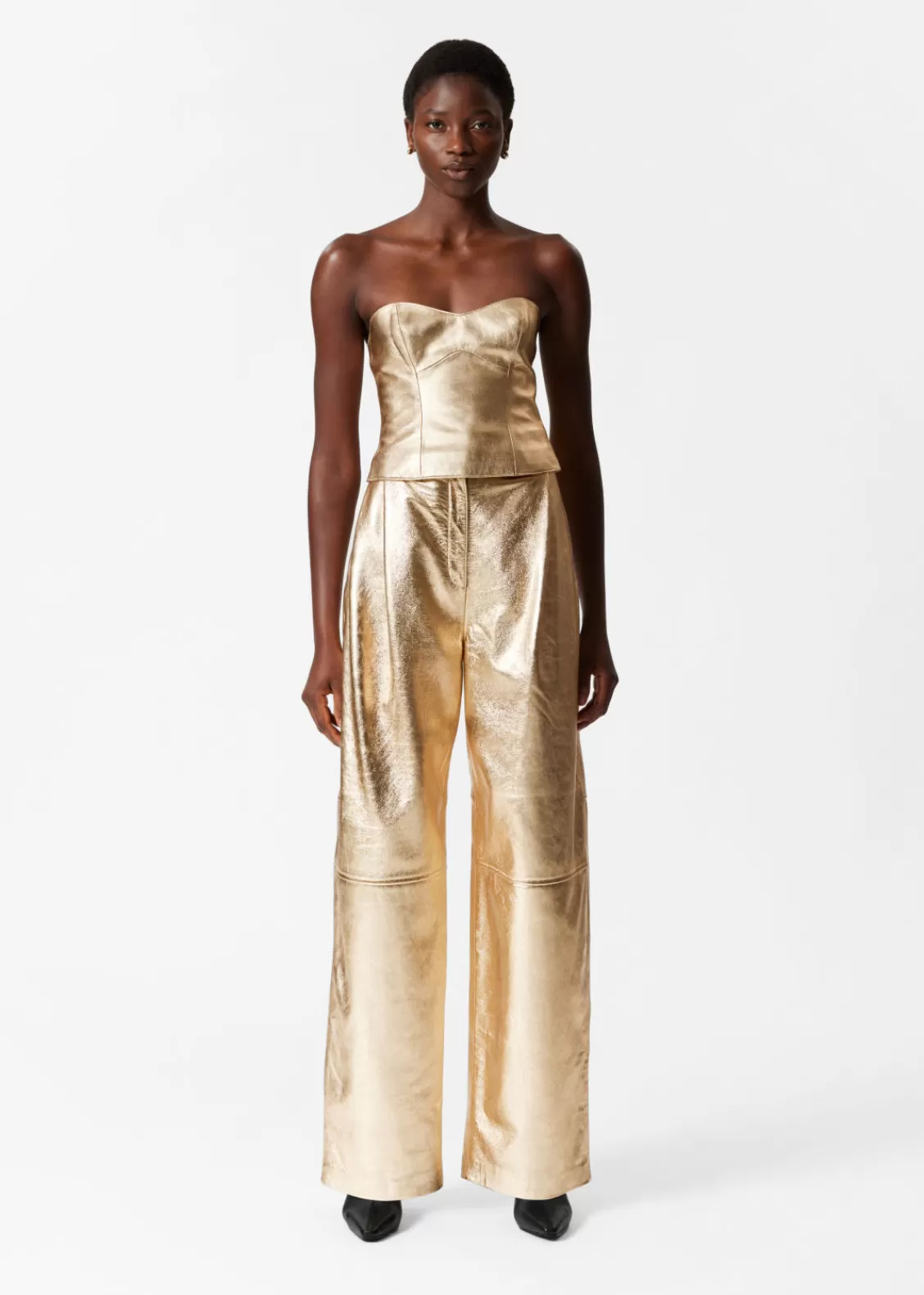 & Other Stories Sets & Suits | Pants | Metallic Leather Trousers