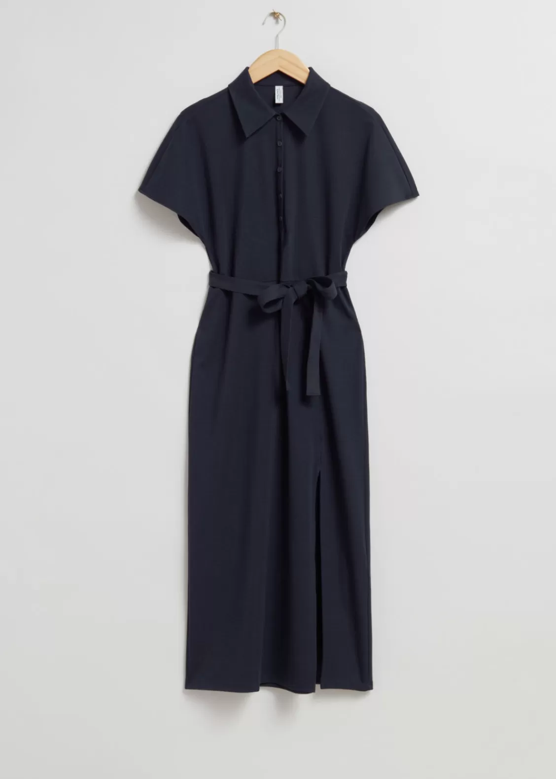 & Other Stories Dresses | Mid-Length Polo Dress Dark Blue