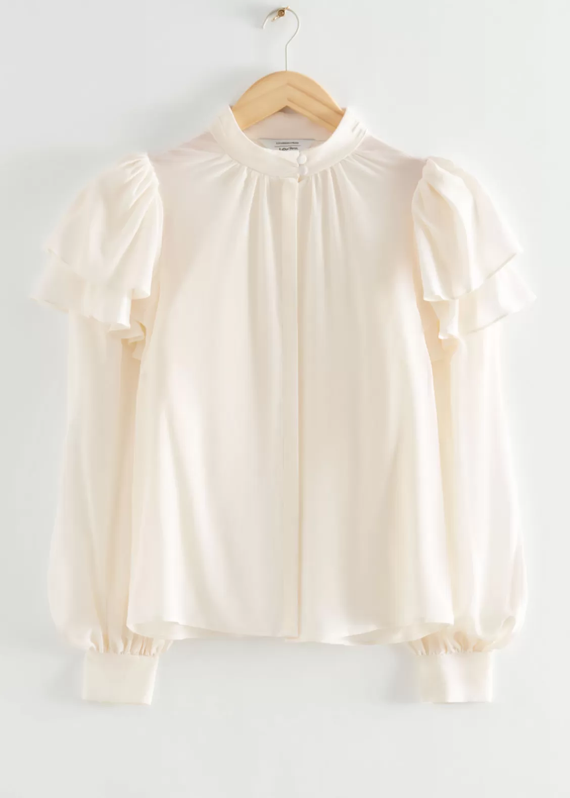 & Other Stories Blouses & Shirts | Mulberry Silk Layered Frilled Shirt