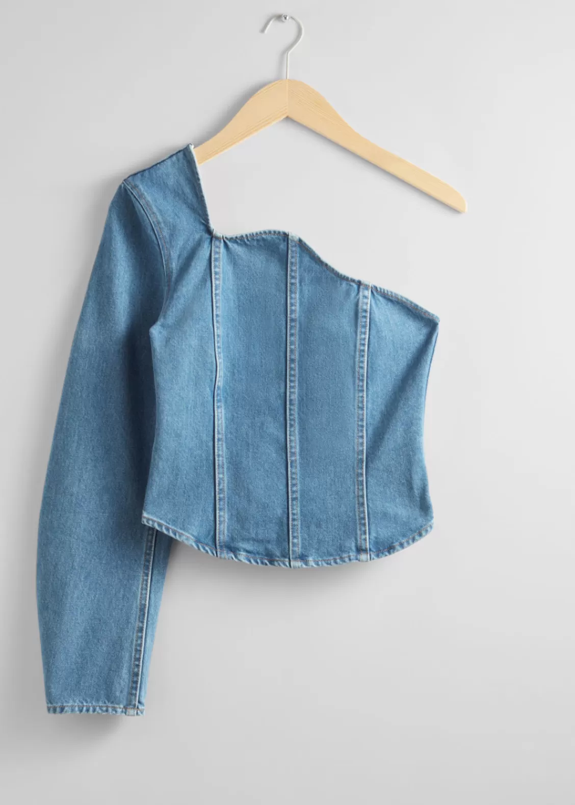 & Other Stories Tops | Blouses & Shirts | One-Shoulder Denim Top Light Blue