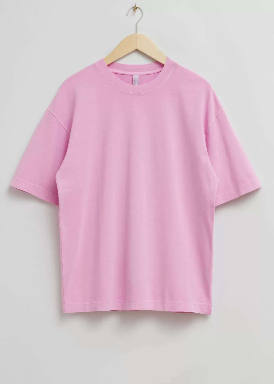 & Other Stories Tops | Oversized Cotton Jersey T-Shirt Pink