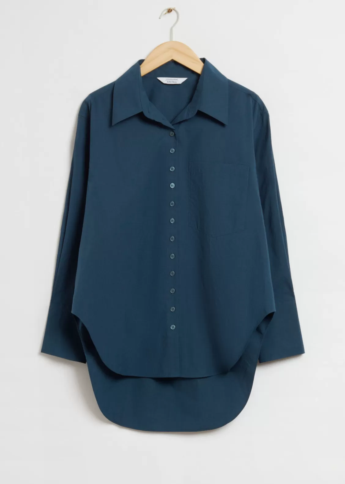 & Other Stories Blouses & Shirts | Oversized Organic Cotton Shirt Dark Blue Organic Cotton