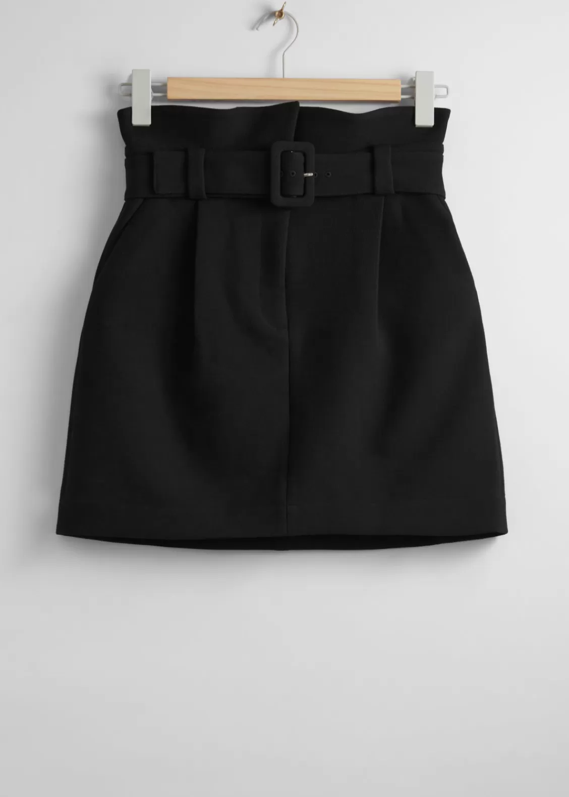 & Other Stories Skirts | Paperbag Waist Mini Skirt Black