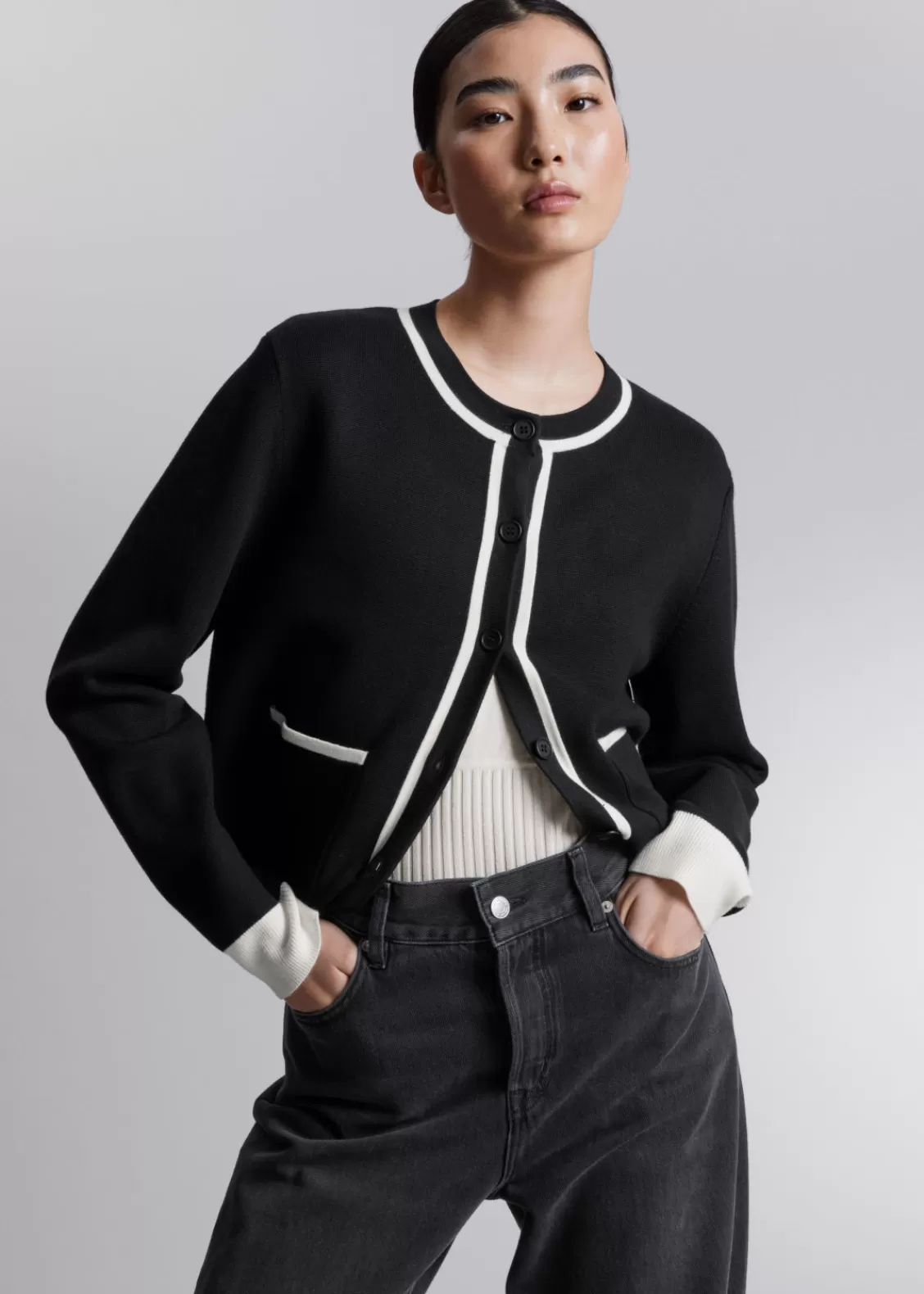 & Other Stories Sweaters & Knits | Patch Pocket Cardigan Black