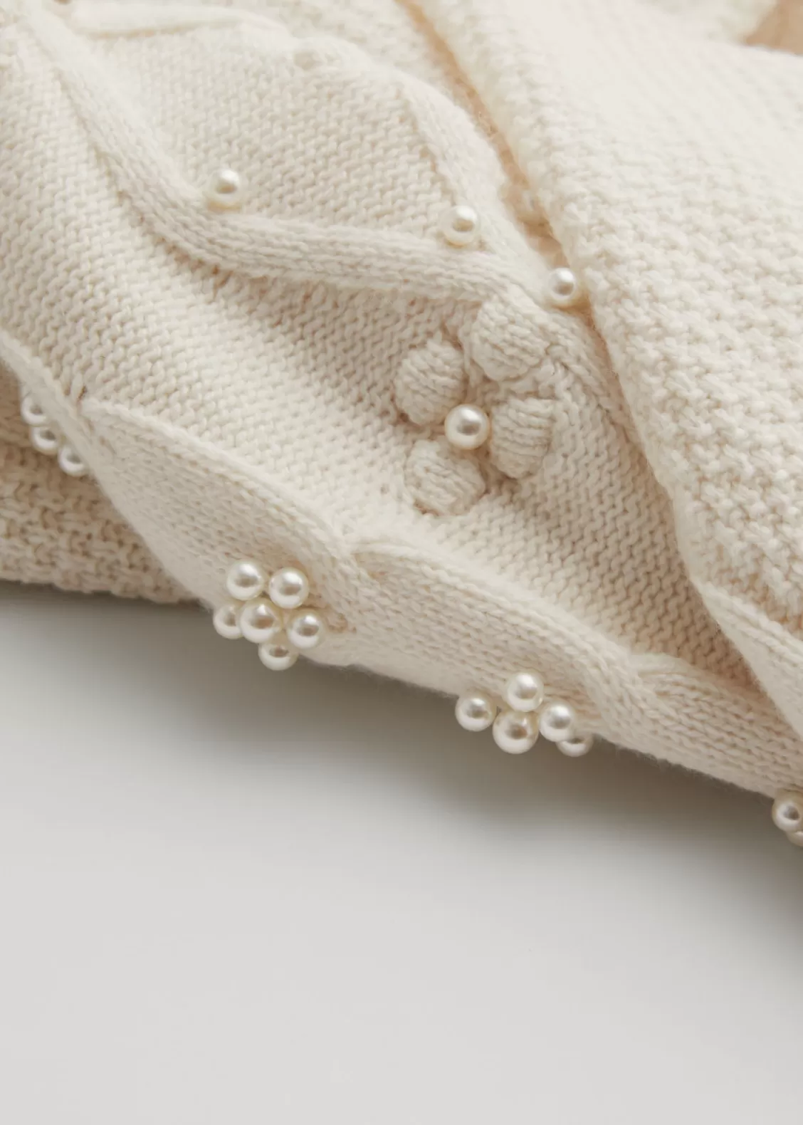 & Other Stories Sweaters & Knits | Pearl Bead Cable Knit Sweater Cream