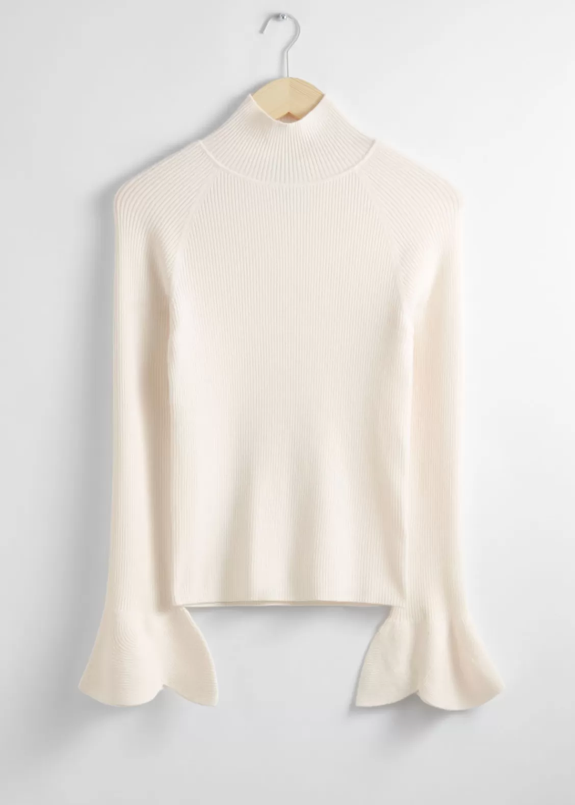 & Other Stories Tops | Sweaters & Knits | Petal-Sleeve Knit Top Cream