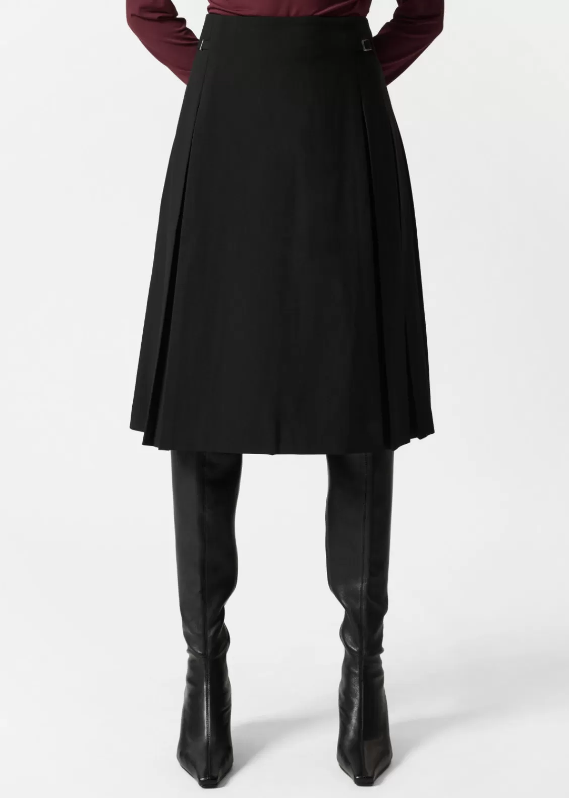 & Other Stories Skirts | Pleated Midi Skirt Black