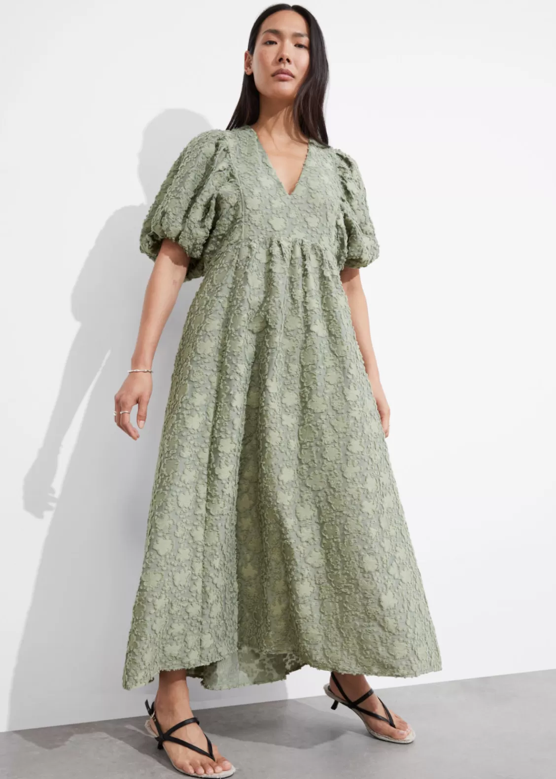 & Other Stories Dresses | Puff-Sleeve Maxi Dress