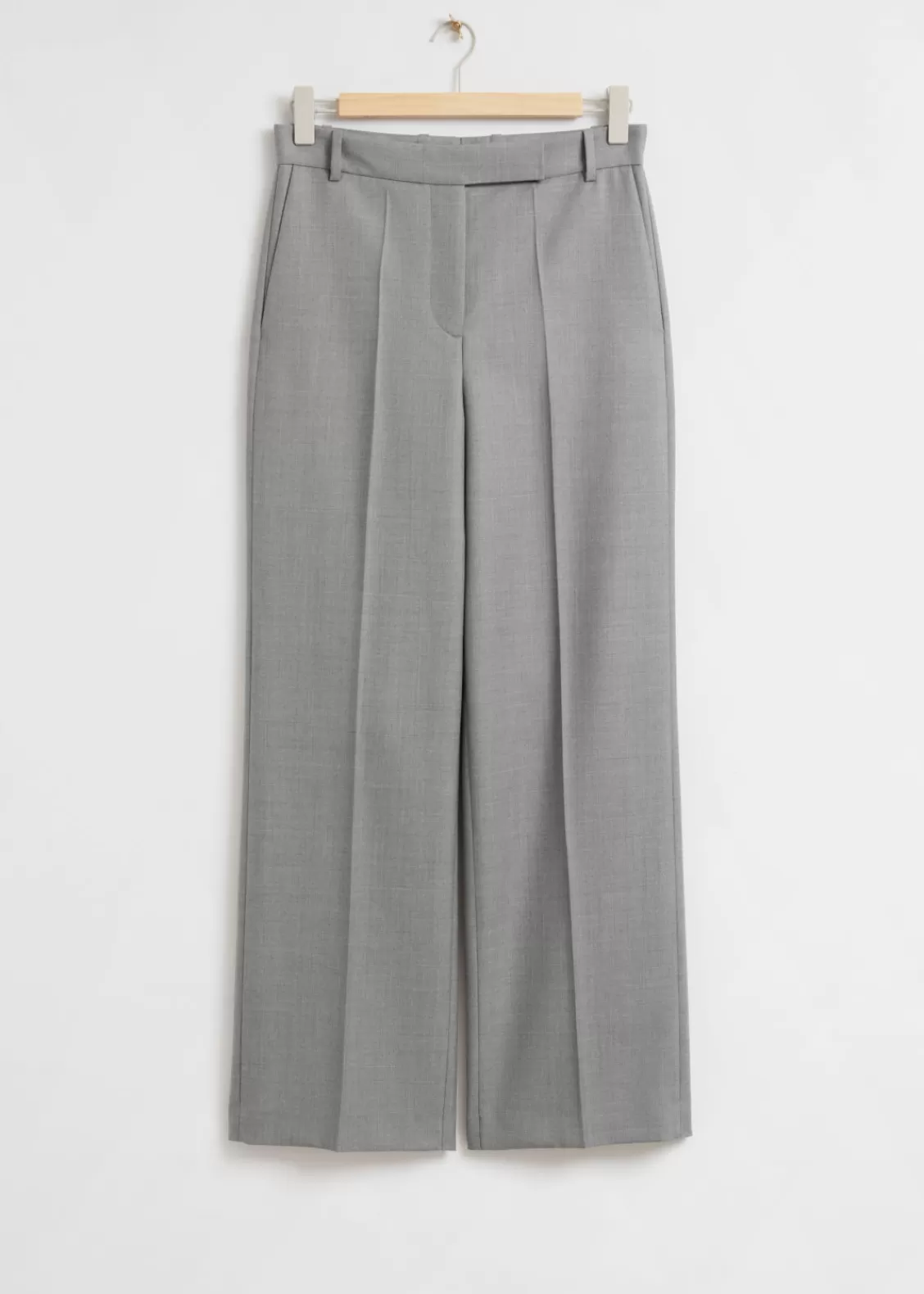 & Other Stories Pants | Relaxed Tailored Suit Trousers Black