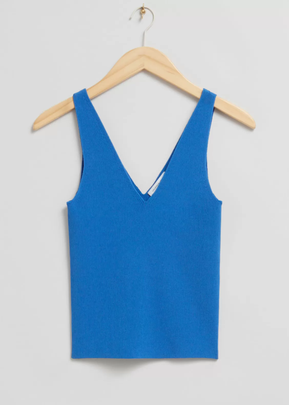 & Other Stories Tops | Sweaters & Knits | Rib Knit Tank Top Bright Blue