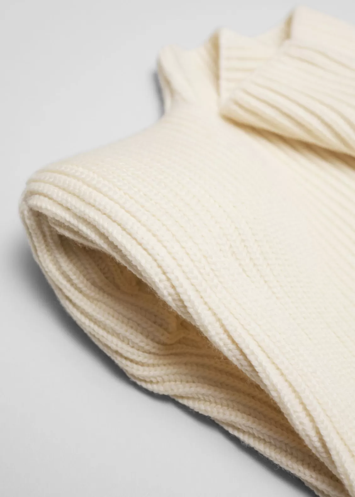 & Other Stories Scarves | Rib-Knit Wool Bib Light Beige