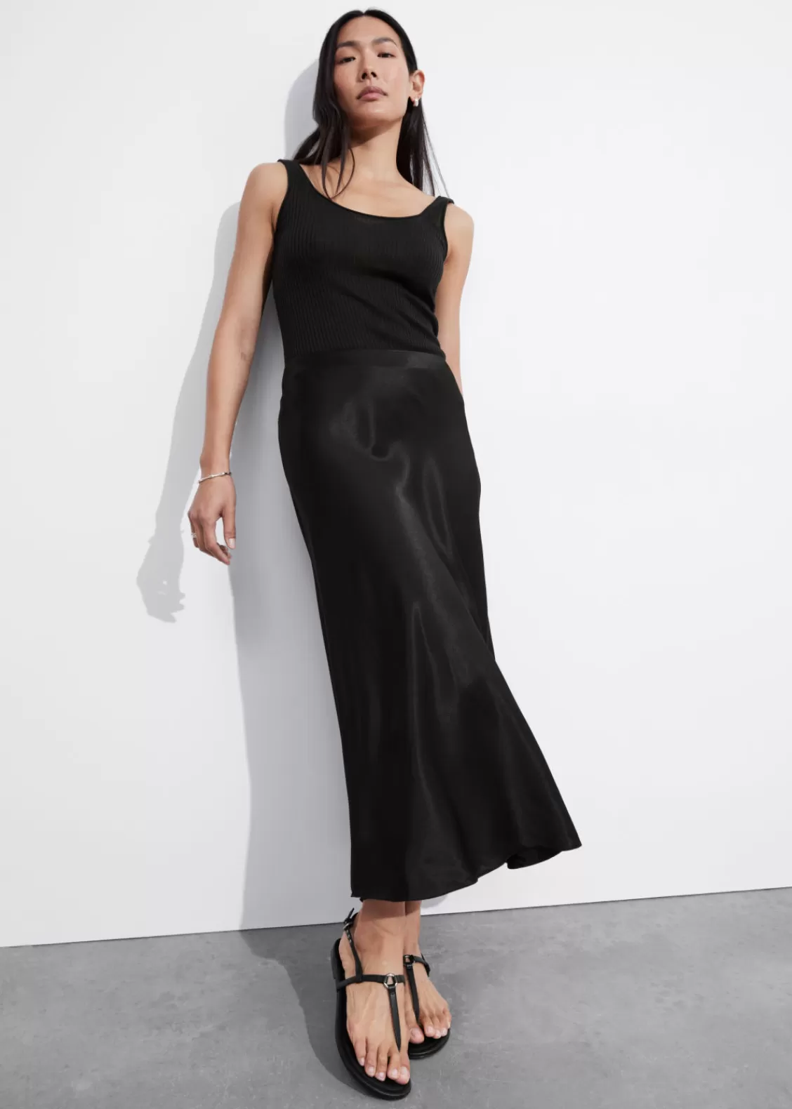 & Other Stories Skirts | Satin Midi Skirt