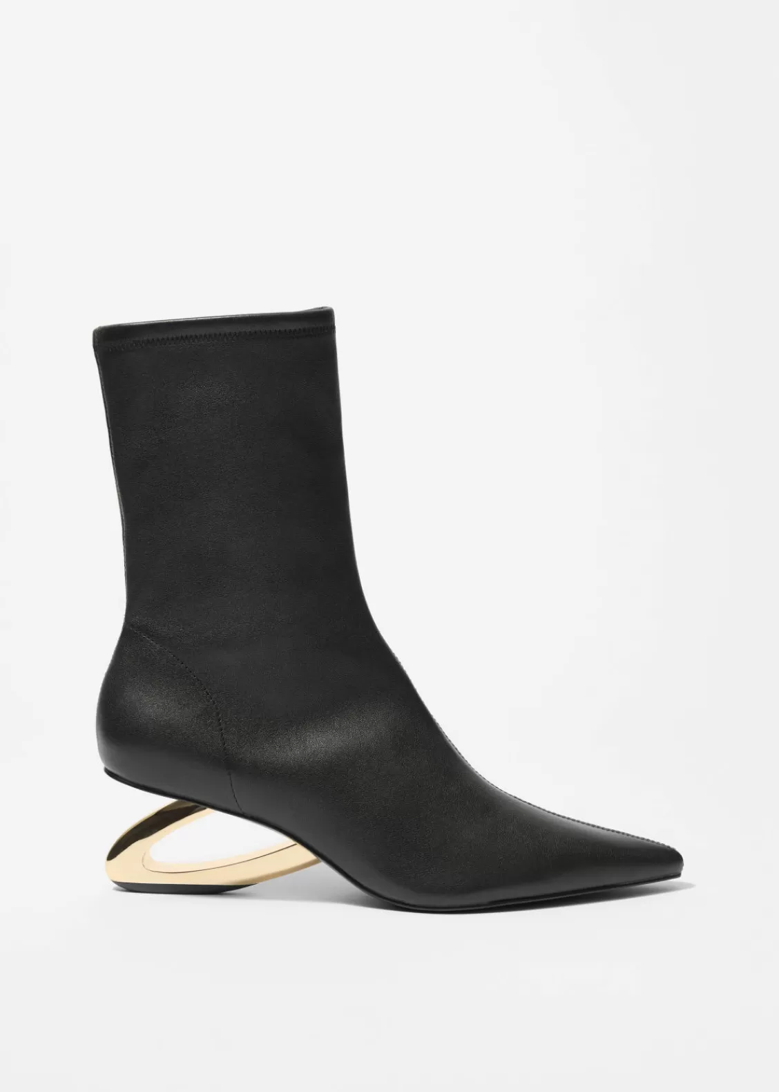 & Other Stories Boots | Sculptural Heel Ankle Boots Black