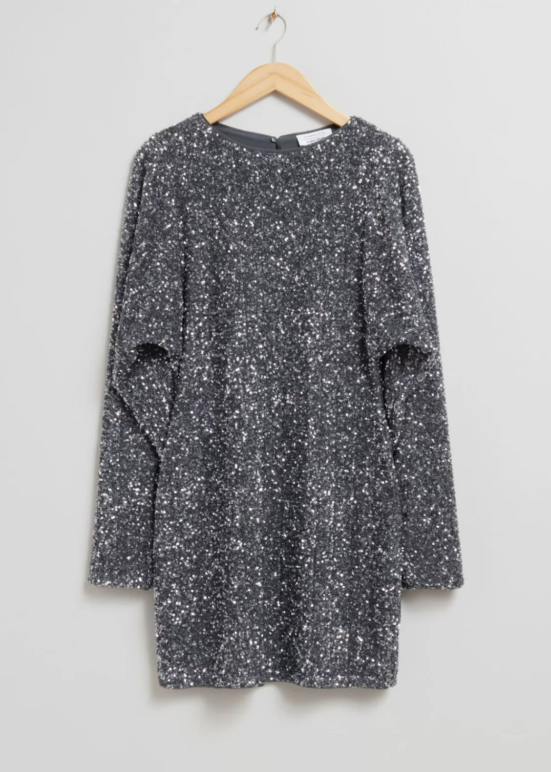 & Other Stories Dresses | Sequin Mini Dress Grey Sequin