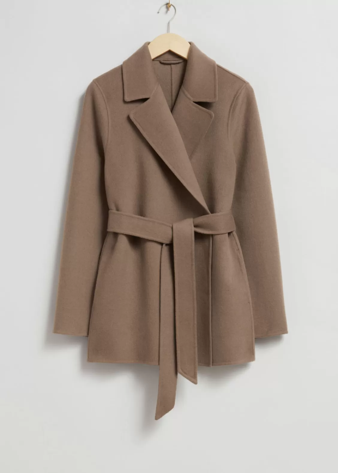 & Other Stories Outerwear | Short Belted Coat Beige