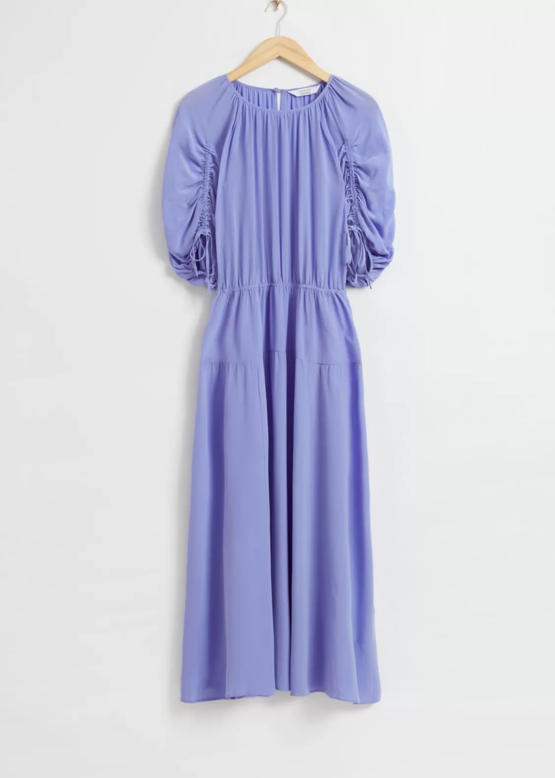 & Other Stories Dresses | Silk Maxi Dress Dusty Blue