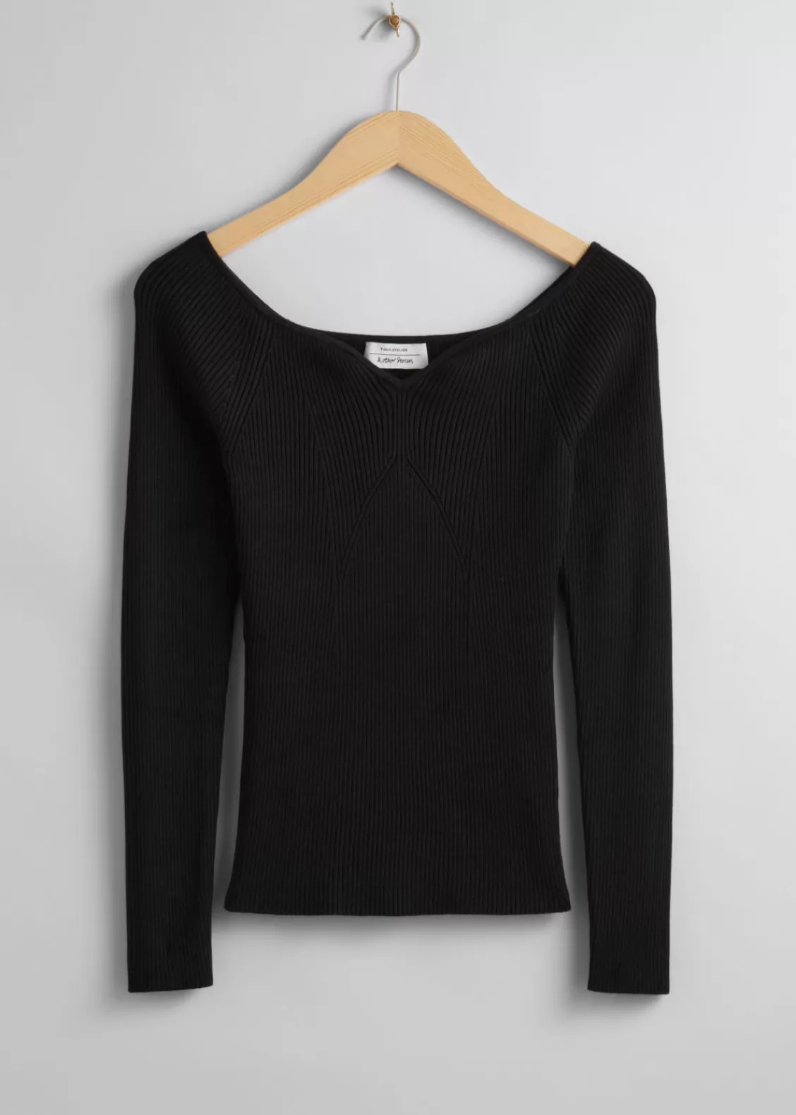 & Other Stories Tops | Sweaters & Knits | Slim Off-Shoulder Top Black