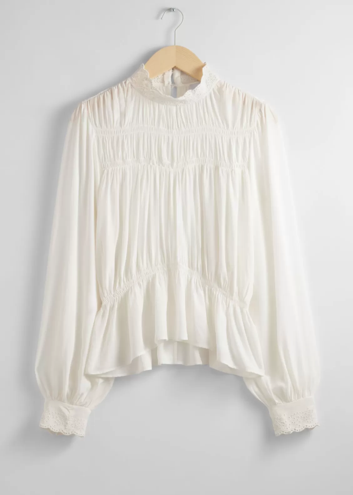 & Other Stories Blouses & Shirts | Smocked Blouse Ivory