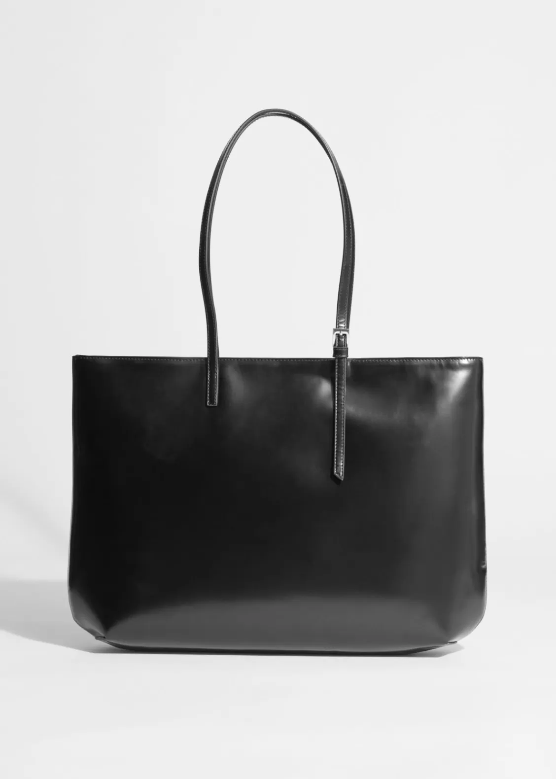 & Other Stories Totes | Structured Leather Tote Black