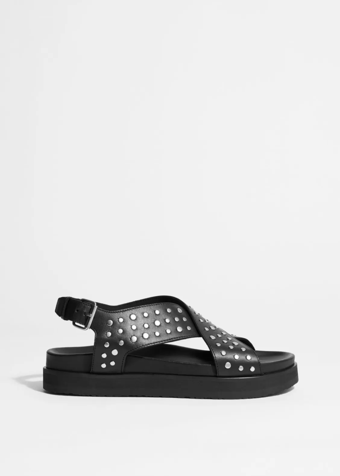 & Other Stories Sandals | Studded Leather Sandals Black