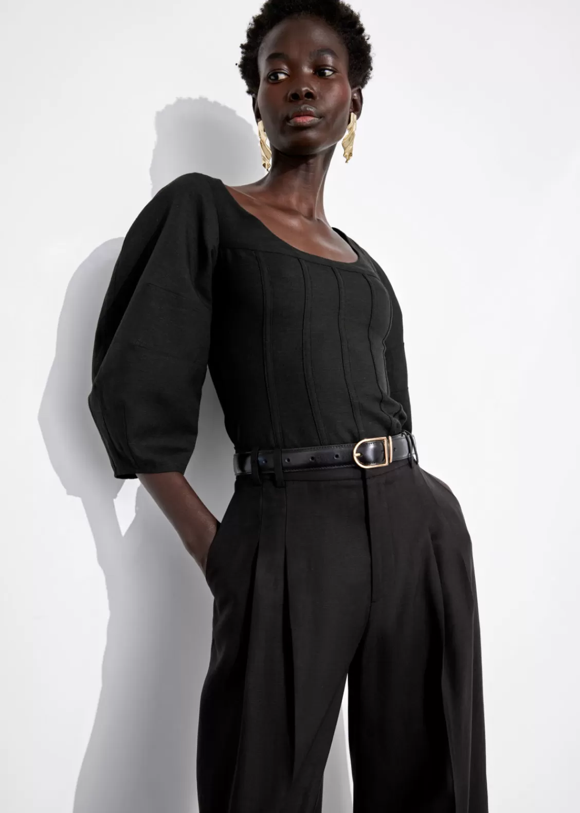 & Other Stories Pants | Tailored High Waist Trousers