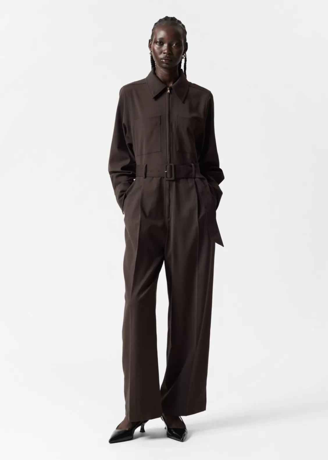 & Other Stories Jumpsuits | Tailored Jumpsuit Dark Brown