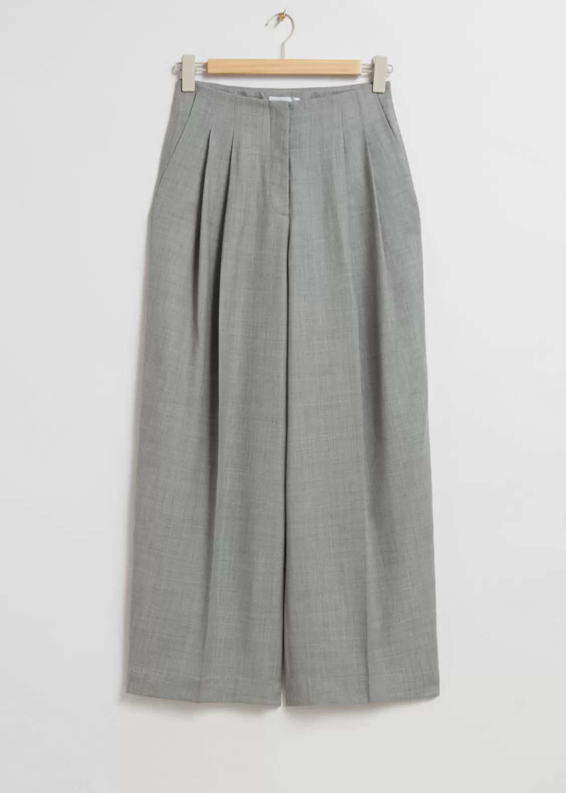 & Other Stories Sets & Suits | Pants | Tailored Trousers Light Grey Melange