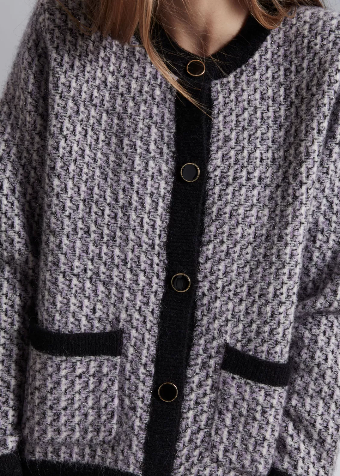 & Other Stories Sweaters & Knits | Tweed Cardigan Grey/Black