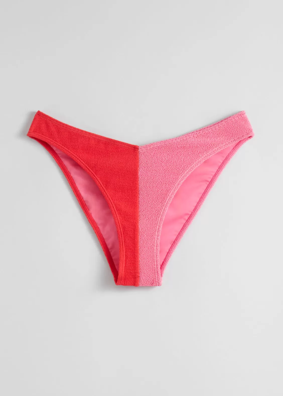 & Other Stories Swimwear | Two-Tone Bikini Briefs Pink/Red