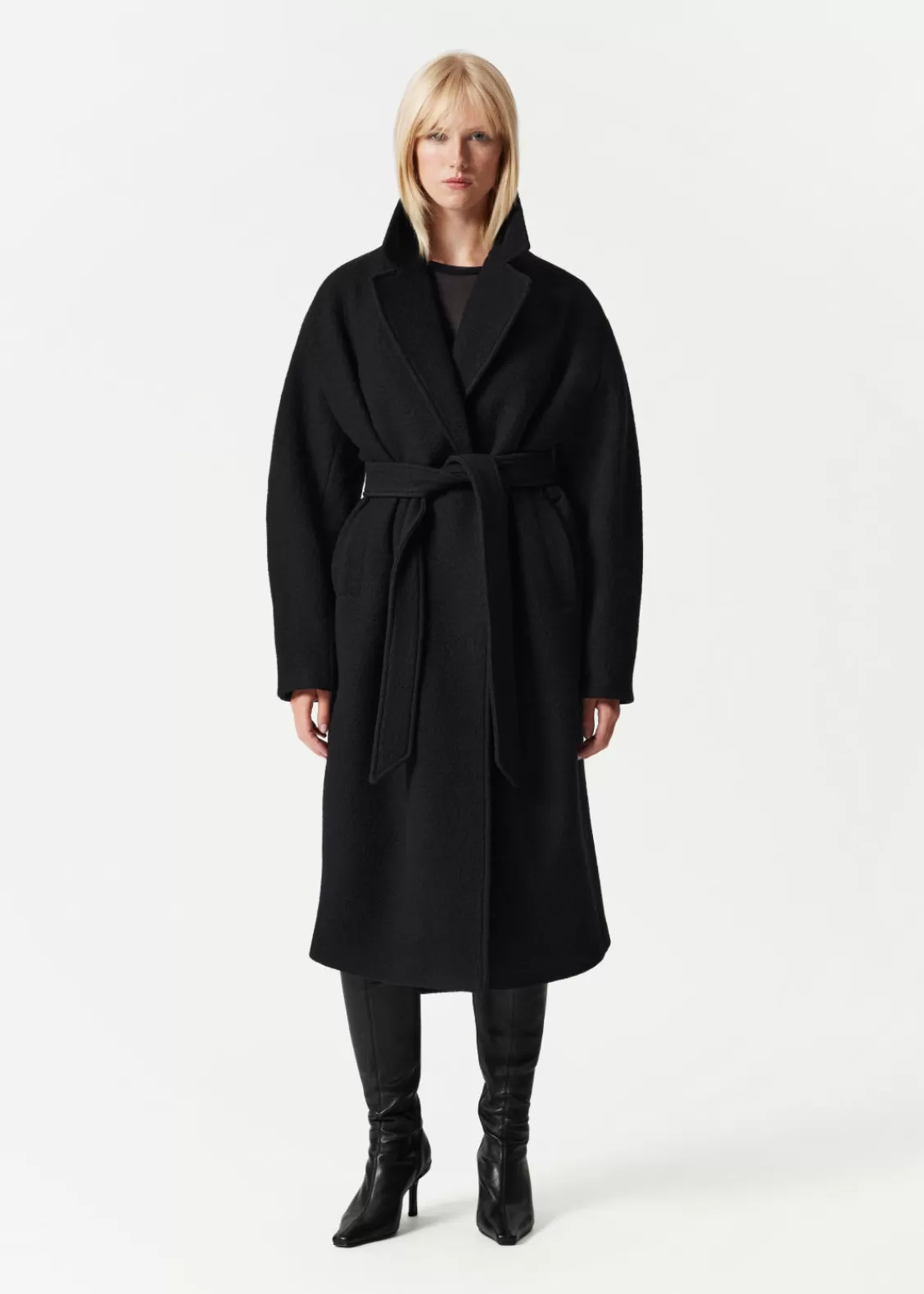 & Other Stories Outerwear | Voluminous Belted Wool Coat