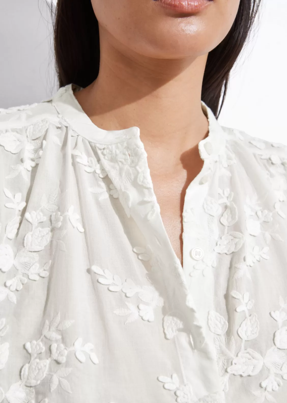 & Other Stories Blouses & Shirts | Voluminous Floral-Appliqué Blouse